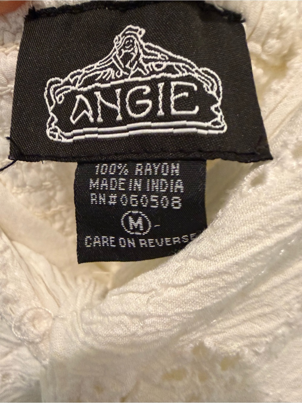 Angie White Eyelet V-Neck Mini Dress - Picture 6 of 6